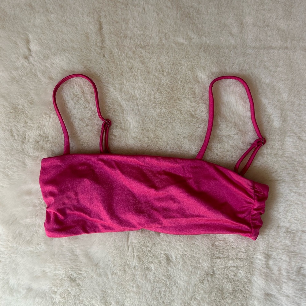 Pink swimsuit top